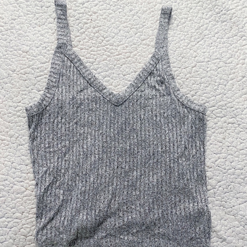 Gray Knit Women's Top
